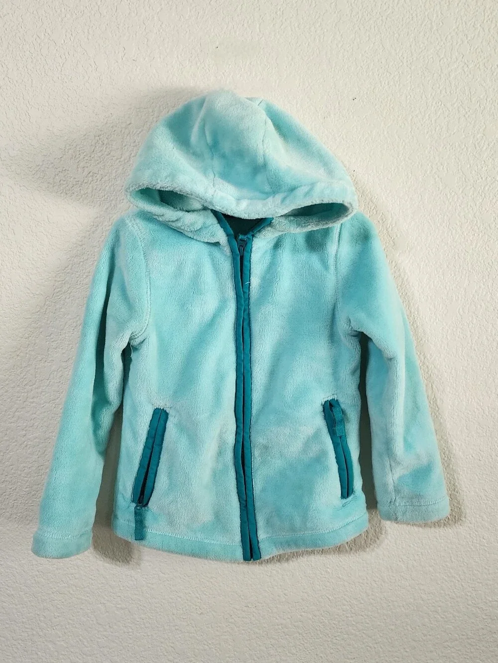 Lands End Full‎ Zip Fleece Hoodie Jacket Girl Size S/4